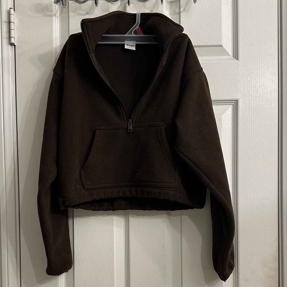 TNA Chocolate Fleece Half-Zip Pullover